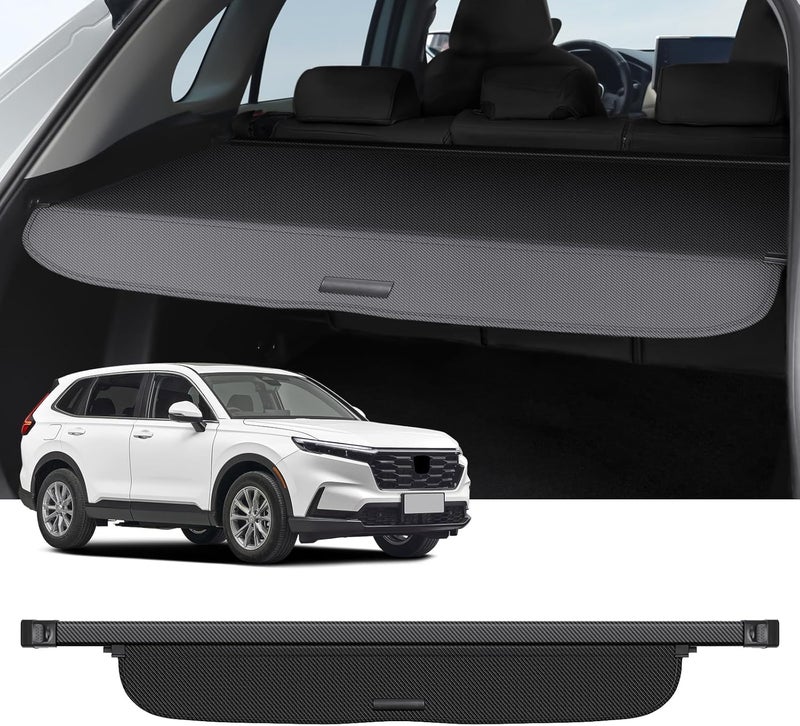 Bercicci Cargo Cover Compatible with Honda CRV 2026 2025 2024 2023 Hybrid (Include HEV) Accessories Carbon Fiber Texture Retractable Trunk Cover Security Shield Luggage Privacy (Carbon Fiber Texture) - Image 1
